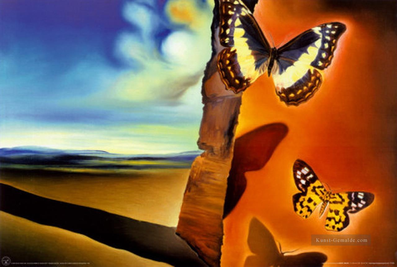 Landschaft mit Schmetterlingen Surrealist Ölgemälde